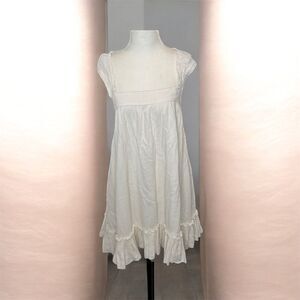 NWT Free People Boho White Cotton Strappy Mini Dress Medium